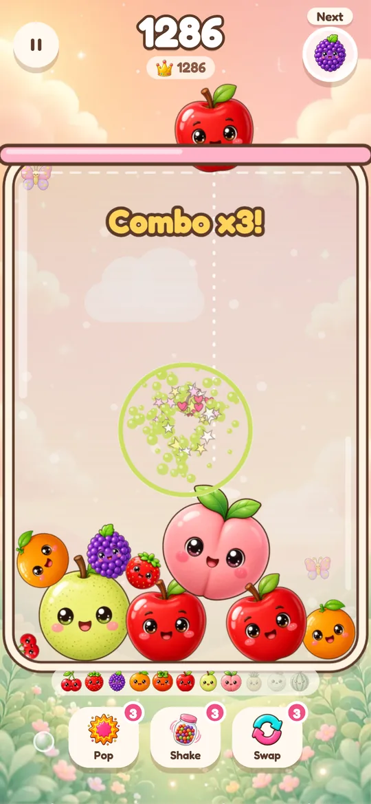 A game with a x3 combo in the jar