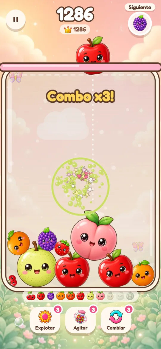Partida con combo x3 en el frasco